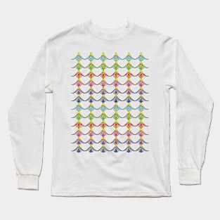 Pastel Design Abstract Shapes Long Sleeve T-Shirt